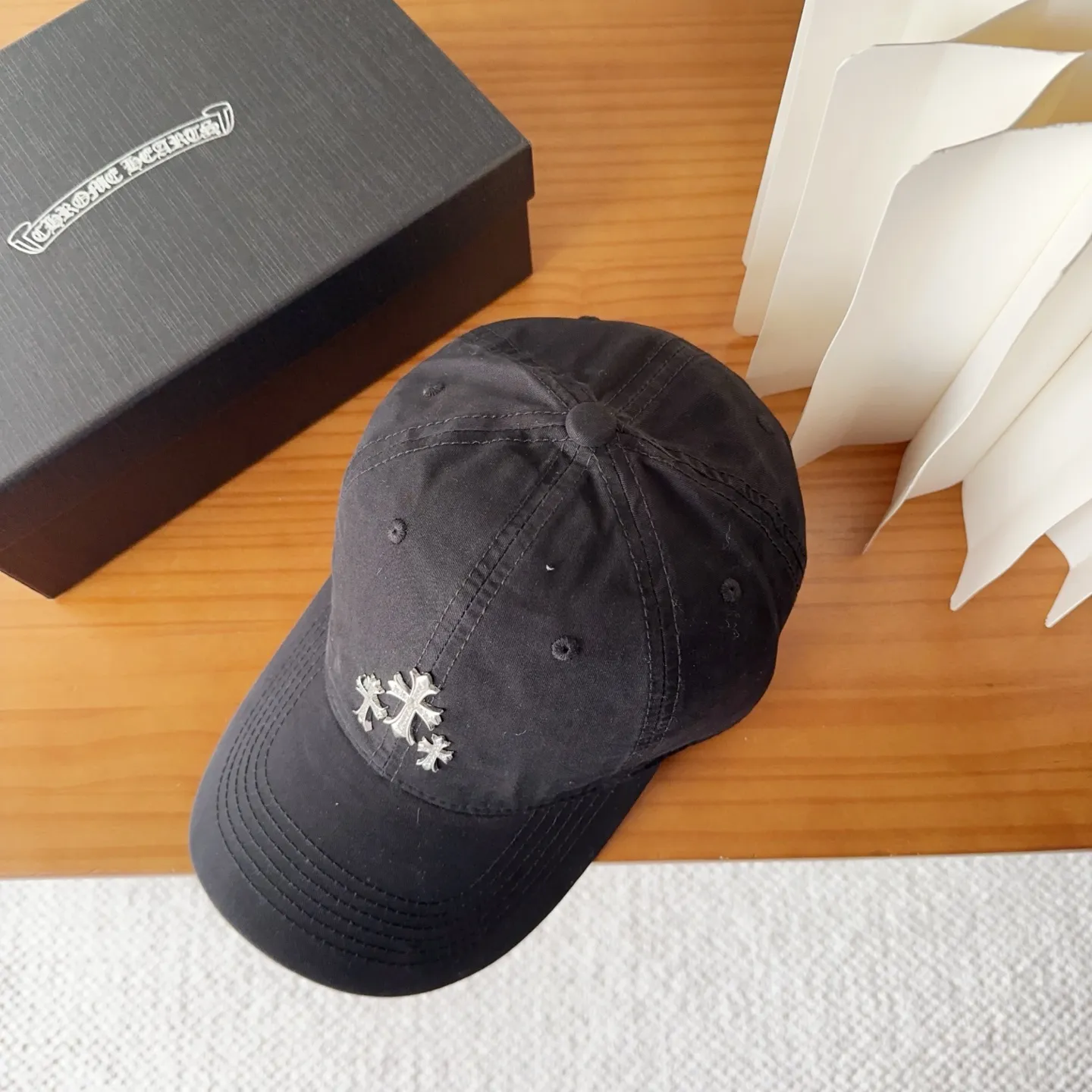 💰60 Chrome Hearts💓Early autumn Korean style fashionable retro washed baseball cap🧢peaked cap